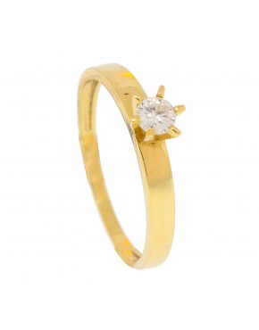 Anel solitário de Brilhante - 0028819 Anel solitário de Brilhante - 0028819